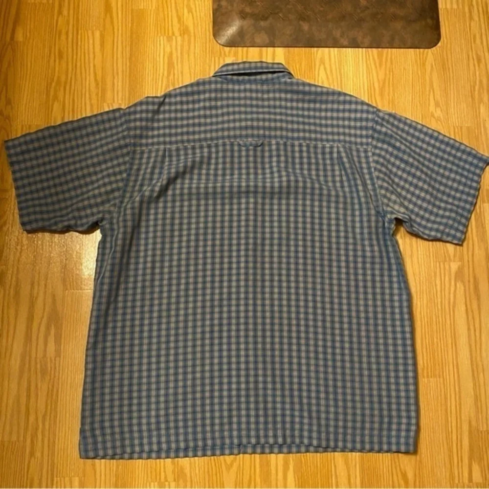 The North Face Mens‎ Plaid Modal Blend Button Down Short Sleeve Shirt